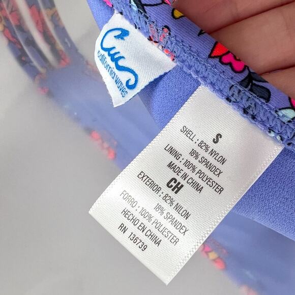 California Waves Macys Exclusive Floral Bikini Small - Picture 9 of 9